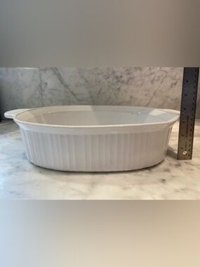 Corningware French White Oval Ceramic Baking Dish